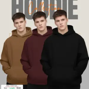 3 Pics Combo (Black , Meroon & Khaki )